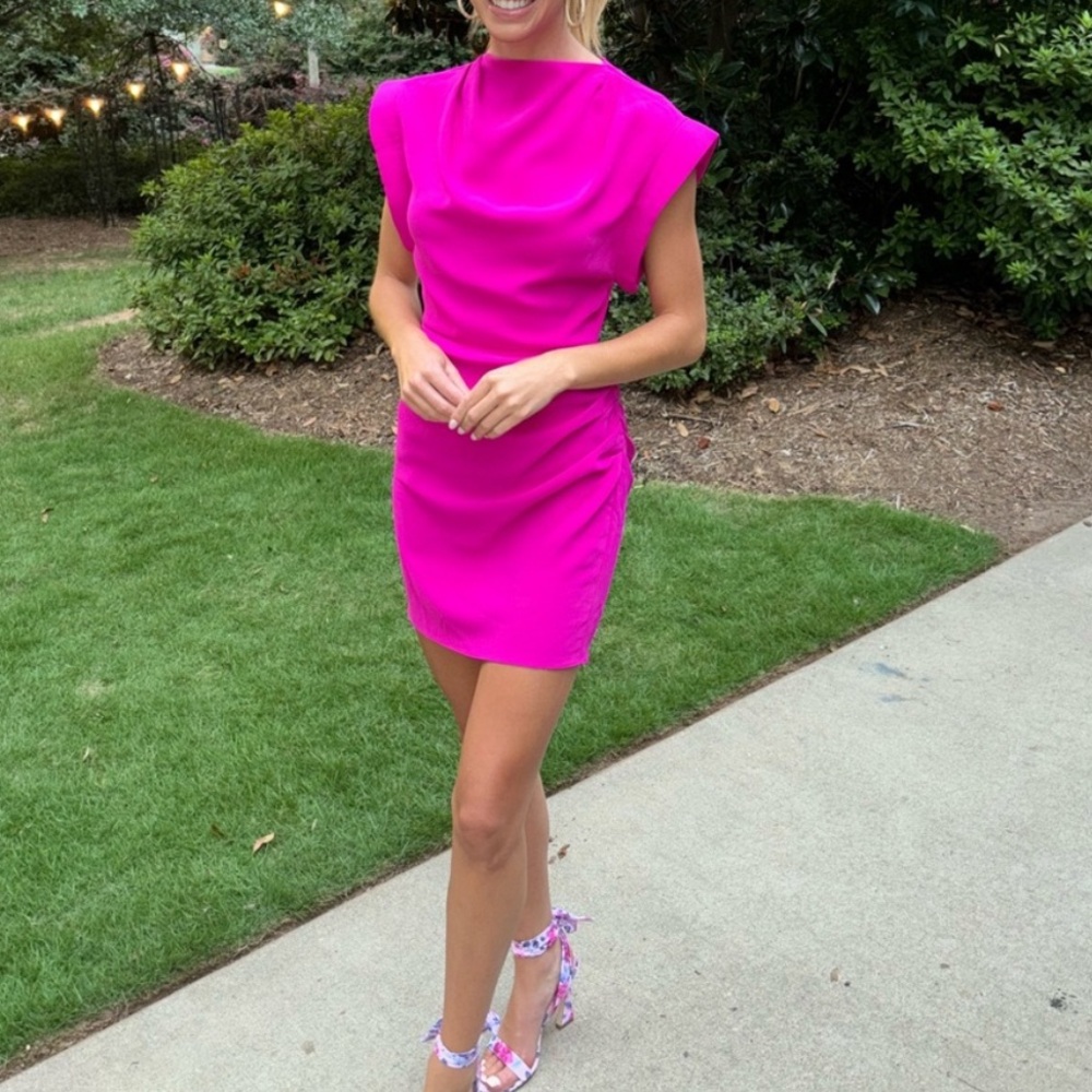 Amanda Uprichard Cleary Mini Dress in Fuschia - nwt - small - Picture 2 of 7